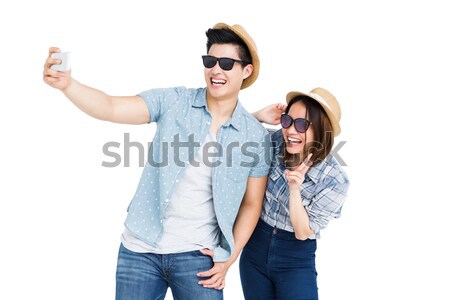 Happy young couple taking a selfie Stock photo © wavebreak_media