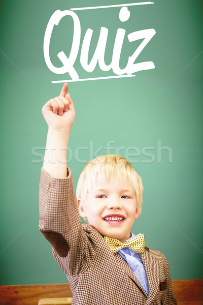 Quiz against cute pupil dressed up as teacher in classroom Stock photo © wavebreak_media