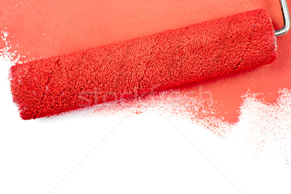 Rot Pinsel malen weiß Bildung Farbe Stock foto © wavebreak_media