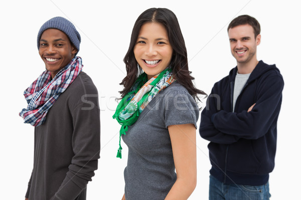 Happy stylish young people in a row  Stock photo © wavebreak_media