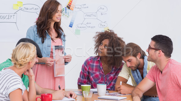 Foto stock: Editor · equipo · reunión · oficina