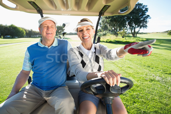 Felice golf Coppia seduta golf Foto d'archivio © wavebreak_media