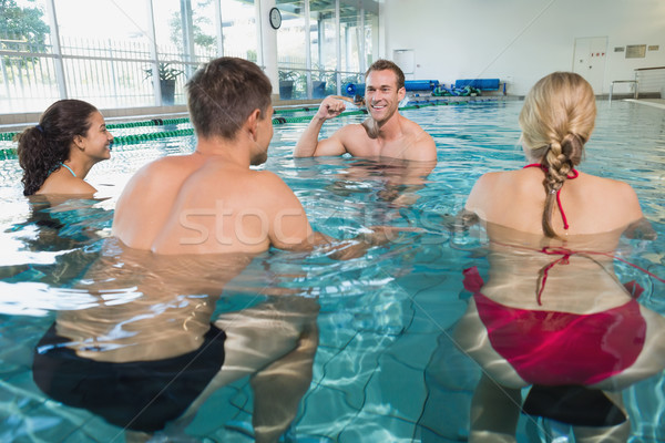 Stockfoto: Fitness · klasse · aerobics · oefening · fietsen