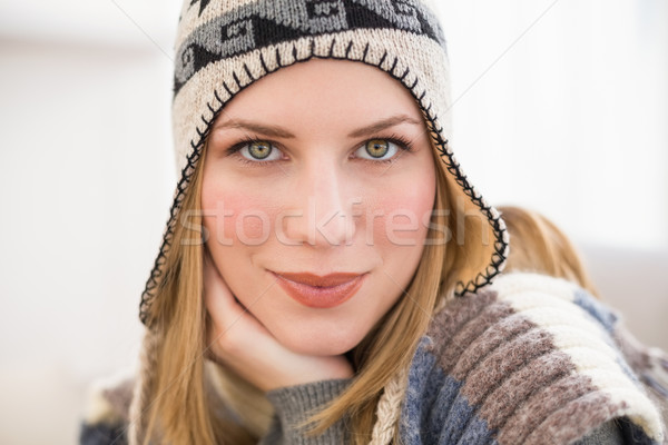 Close up of a woman in winter hat looking at the camera Stock photo © wavebreak_media