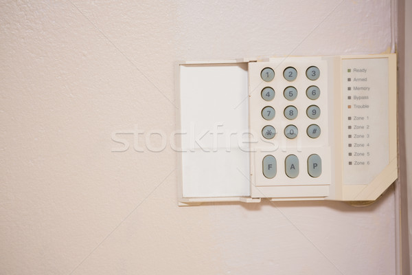 Közelkép otthon biztonság numerikus billentyűzet fal Stock fotó © wavebreak_media