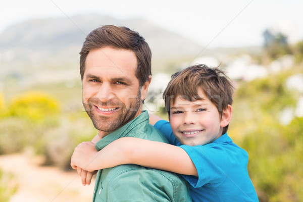 Father and son hiking through mountains Stock photo © wavebreak_media