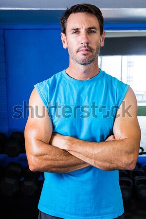 Muscular homem polegar para cima crossfit Foto stock © wavebreak_media