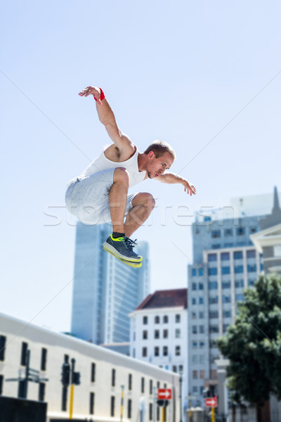 Man doing parkour in the city Stock photo © wavebreak_media