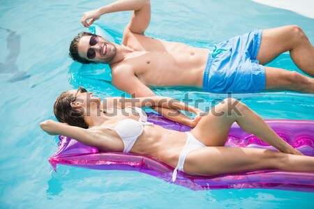 Atractivo relajante inflable balsa piscina Foto stock © wavebreak_media