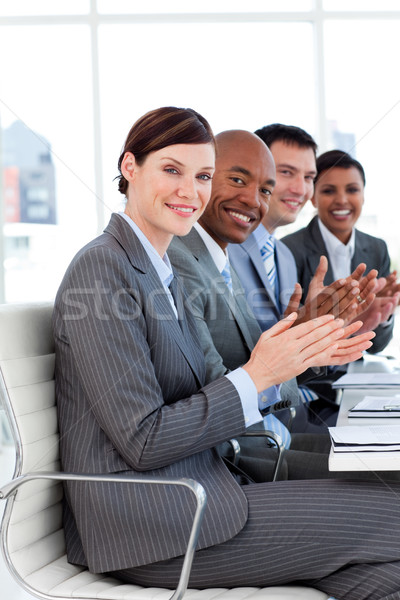 Stock photo: Business applauding a good presentation