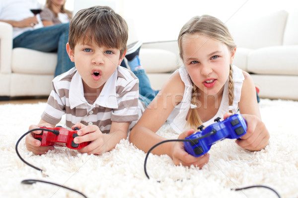 Animated children playing video games Stock photo © wavebreak_media