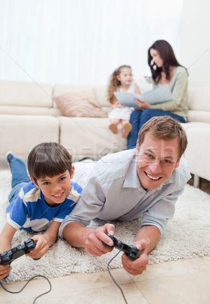 Young family enjoys spending their spare time together Stock photo © wavebreak_media