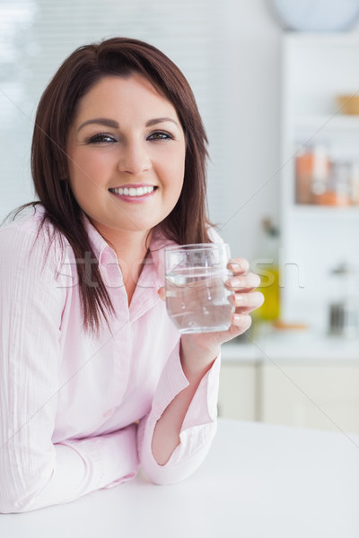 Vidrio agua cocina retrato casa Foto stock © wavebreak_media