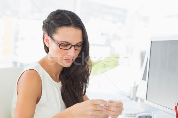 [[stock_photo]]: Joli · éditeur · travail · bureau · Creative