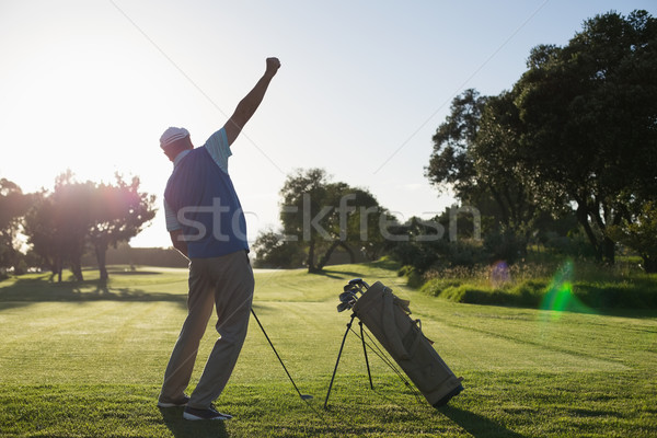 Golfista felice shot campo da golf sport Foto d'archivio © wavebreak_media