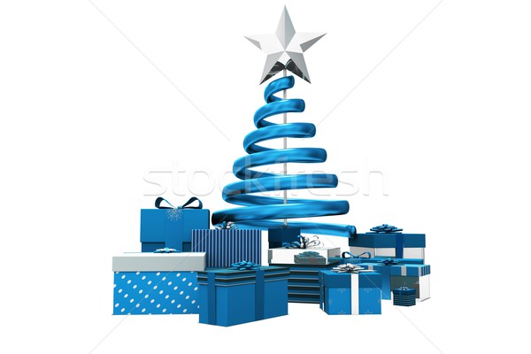 Blue and silver christmas gifts Stock photo © wavebreak_media