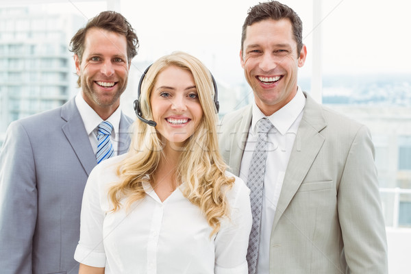 Porträt glücklich Geschäftsleute Büro jungen stehen Stock foto © wavebreak_media