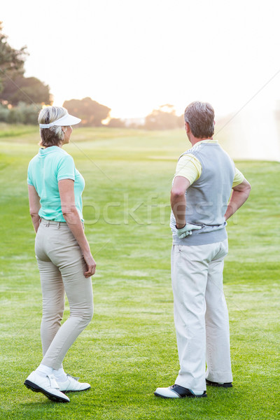 Golfing couple on the putting green Stock photo © wavebreak_media