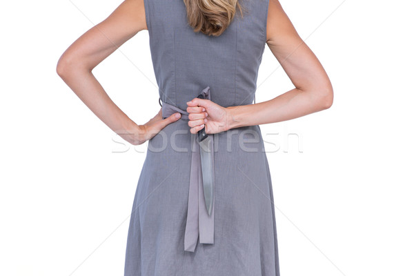 Desgaste ver mulher ocultação faca atrás Foto stock © wavebreak_media