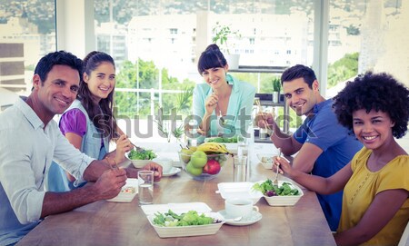 Ludzi biznesu obiad młodych wraz działalności kobieta Zdjęcia stock © wavebreak_media