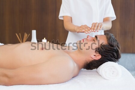 Stock fotó: Terapeuta · gyantázás · hát · fürdő · központ · középső · rész