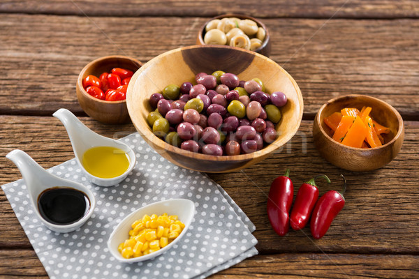 Marinated olives with various ingredients Stock photo © wavebreak_media