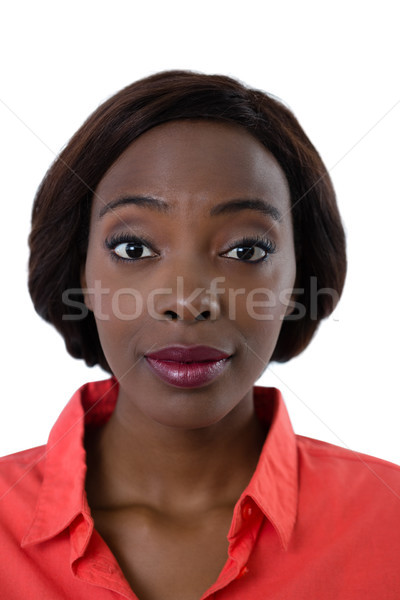 Close up portrait of woman with raised eyebrows Stock photo © wavebreak_media