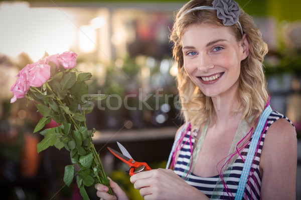 Weiblichen Blumengeschäft Blumenstrauß Blumenladen Business Frau Stock foto © wavebreak_media