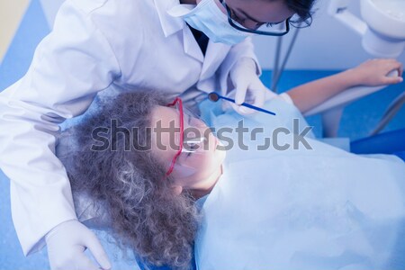 Chirurgo maschera di ossigeno paziente operazione stanza ospedale Foto d'archivio © wavebreak_media