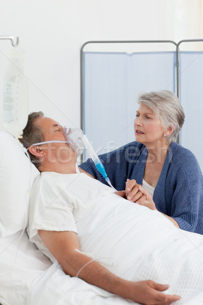 Oude vrouwen zorg echtgenoot home Stockfoto © wavebreak_media