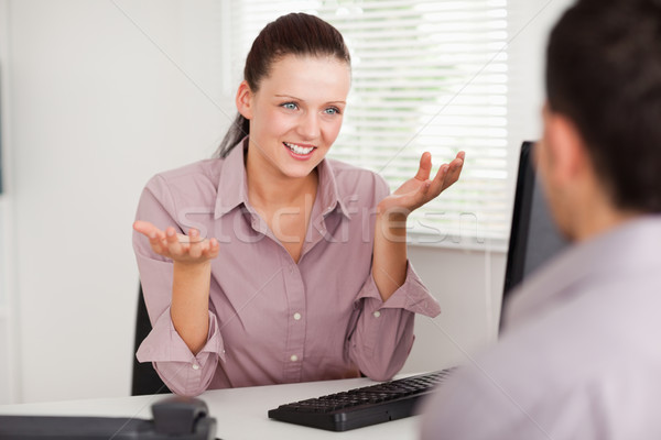 Mujer de negocios cliente oficina trabajo belleza Foto stock © wavebreak_media