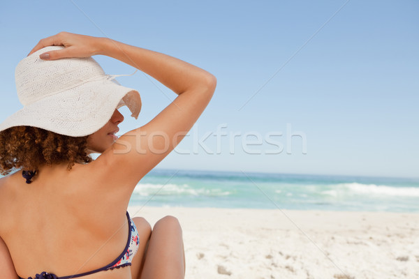 Sesión océano sombrero cabeza Foto stock © wavebreak_media