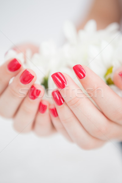 Handen bloemen spa centrum Stockfoto © wavebreak_media