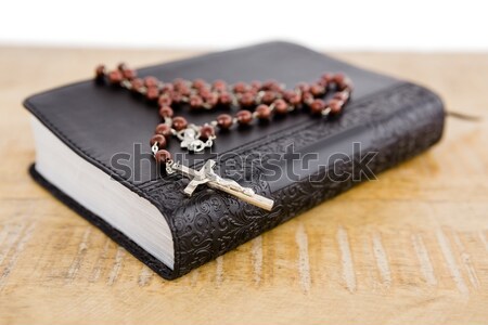 Open bible with rosary beads Stock photo © wavebreak_media
