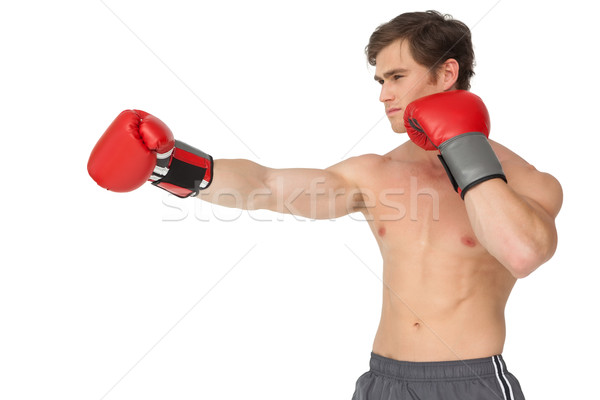 Férfi visel piros boxkesztyűk sport egészség Stock fotó © wavebreak_media