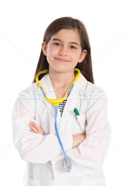 Little girl pretending to be a doctor Stock photo © wavebreak_media