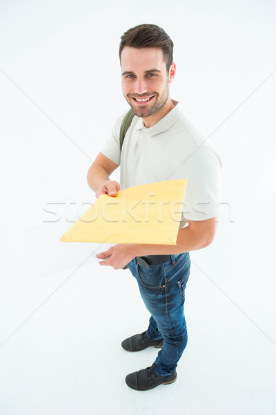 Glücklich Mann Porträt Schreiben Job Stock foto © wavebreak_media