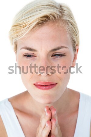Attractive blonde woman praying Stock photo © wavebreak_media