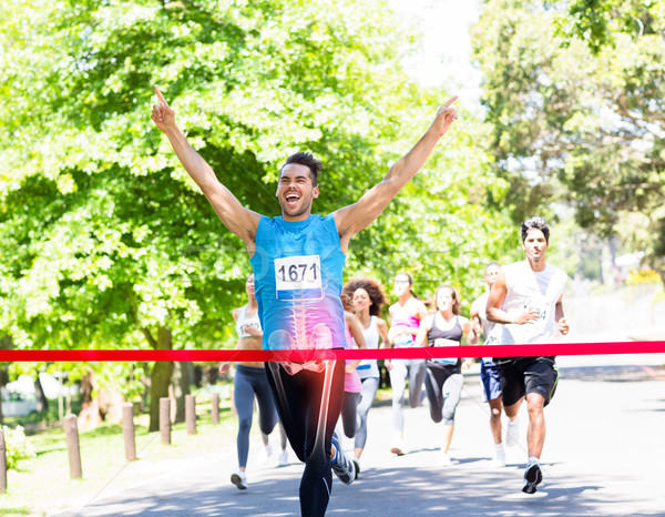 Stock photo: Highlighted bones of race winner