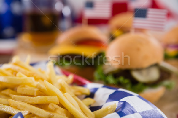 Stock photo: Close-up of french fries in basket