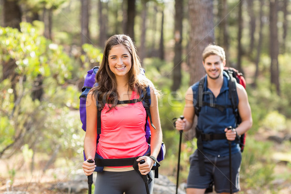 Jeunes heureux regarder caméra nature [[stock_photo]] © wavebreak_media