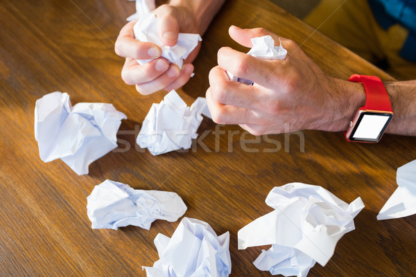 Porträt Hände Zeichnung Blatt Papier Büro Stock foto © wavebreak_media