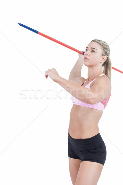 Female athlete throwing a javelin Stock photo © wavebreak_media