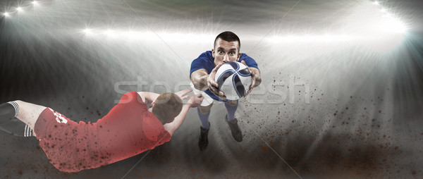 Composite image of a rugby player scoring a try Stock photo © wavebreak_media