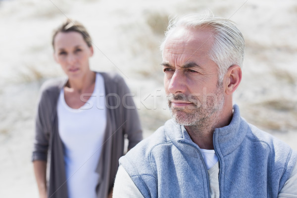 Couple not talking after argument on the beach Stock photo © wavebreak_media