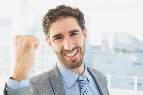 Businessman celebrating a good job Stock photo © wavebreak_media