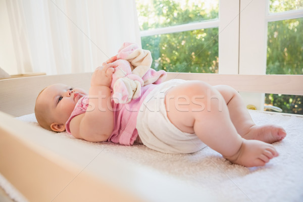 Beautiful cute baby girl in her crib  Stock photo © wavebreak_media