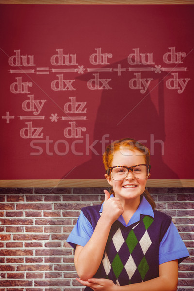 Composite image of cute pupil dressed up as teacher Stock photo © wavebreak_media