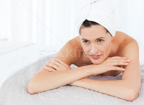 Stockfoto: Mooie · vrouwen · bed · schoonheid · massage