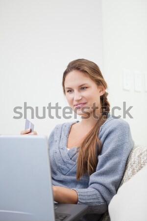 Vrouw vergadering computer laptop Stockfoto © wavebreak_media